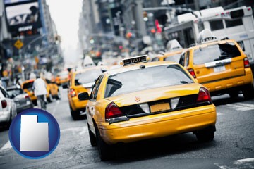 New York City taxis - with Utah icon